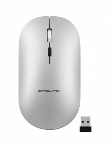 Орбита OT-PCM70 Серебряная мышь беспроводная (USB/Bluetooth,аккум)